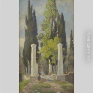 Four Landscapes Of North Italy: An Olive Garden; Church; Rudleigh Salterton Marshes; The Cathedral Sienna (4 Works) Four Landscapes Of North Italy: An Olive Garden; Church; Rudleigh Salterton Marshes; The Cathedral Sienna (4 Works)