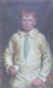 Portrait Of Albert Hugh Dudley Tyas Aged About 7 by Hugh de Twenebrokes Glazebrook