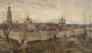 Ansicht Des Novodevichij Monastir In Moskau