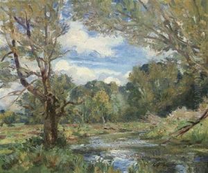 The Ebble, Stratford Tony, Wiltshire by Wilfred Gabriel De Glehn