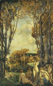 Classical Nudes In Landscape