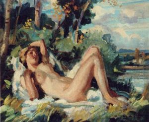 Reclining Nude In A Landscape thumbnail