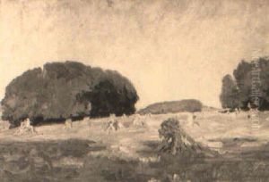 Haystooks In A Sunlit Landscape