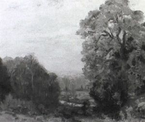 View From Hale Park, Fordingbridge, Hampshire by Wilfred Gabriel De Glehn