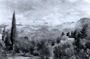 Italian Landscape by Wilfred Gabriel De Glehn