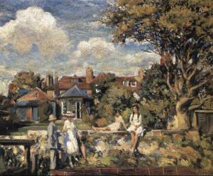 Roger Quilter, Jane, Elma And Barbara At Mudeford by Wilfred Gabriel De Glehn