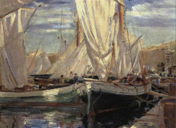 Bopats At Anchor, St. Tropez Harbour - view 1