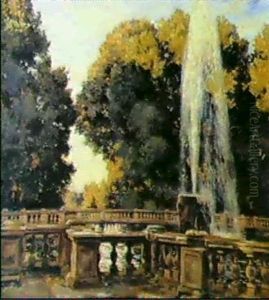 The Boboli Gardens, Palazzo Pitti, Florence by Wilfred Gabriel De Glehn