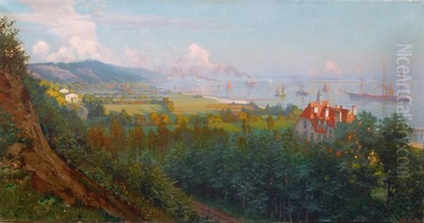 Panorama Of The Elbe Near Blankenese - view 1