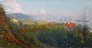 Panorama Of The Elbe Near Blankenese