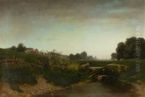 Abendstimmung Auf Dem Felde by Heinrich Ludwig Freiherr von Gleichen-Russwurm