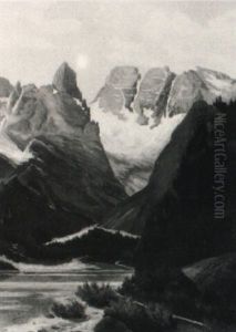 Hochgebirgstal Mit Einem See Hochgebirgstal Mit Einem See