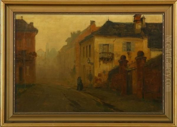 Townscape With Two Perons Hugging Eachother - view 1