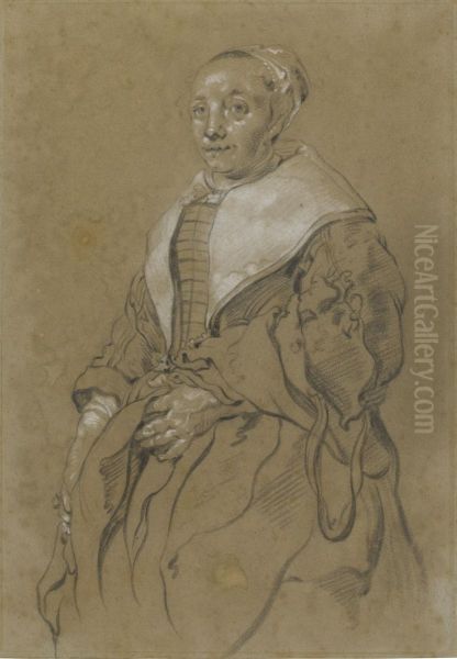 Portrait Study Of An Elderly Woman - view 1