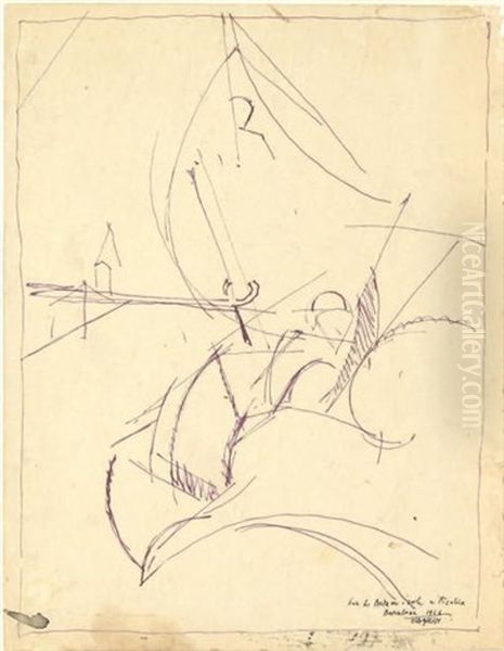 Sur Le Bateau A Voile De Picabia, Barcelone - view 1