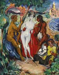Femmes, Deux Hommes Et Enfants by Albert Gleizes