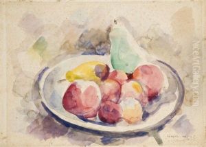 Nature Morte A La Coupe De Fruits by Albert Gleizes