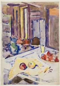 Nature Morte Avec Coupe De Fruits Dans Un Salon by Albert Gleizes