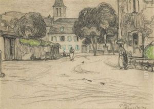 La Place De Gerde by Albert Gleizes