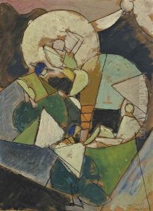 Acrobates (study) by Albert Gleizes