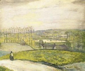 Paysage Aux Maisons Et Aux Arbres, Picardie by Albert Gleizes