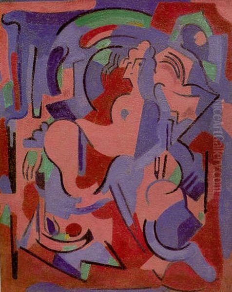 Composition En Rouge Et Bleu - view 1