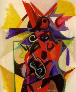 Figur Mit Geige by Albert Gleizes