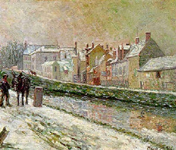 Bord De Canal Sous La Neige - view 1