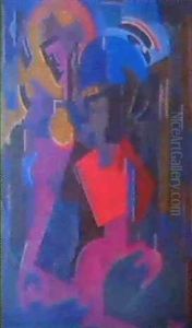 Composition Cubiste Aux Deux Personnages by Albert Gleizes