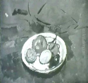 Stilleben Mit Apfel Und Zitrone by Albert Gleizes