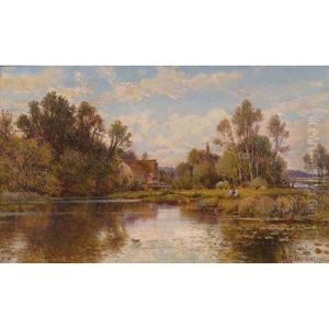 The River Thame At Whitchurch by Alfred Glendening Jr.