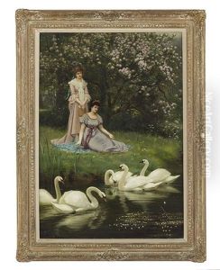 Feeding The Swans by Alfred Glendening Jr.