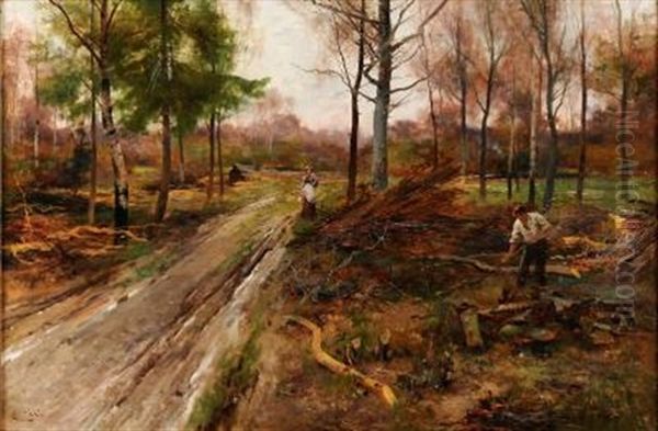 The Young Woodcutter In A Woodland Clearing - view 1