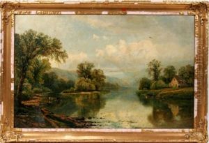 River Scene With Cattle River Scene With Cattle