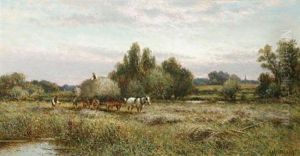 Harvest At Sunset by Alfred Glendening Jr.