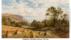 Near Luccombe, Isle Of Wight by Alfred Augustus Glendening Sr.