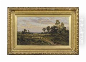 The Shepherd And His Flock by Alfred Augustus Glendening Sr.
