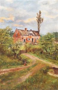The Little Cottage by Alfred Augustus Glendening Sr.