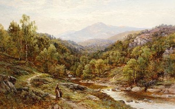 A Mother And Child Walking Beside A River - view 1