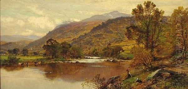 River Landscape In Wales - view 1