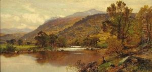 River Landscape In Wales