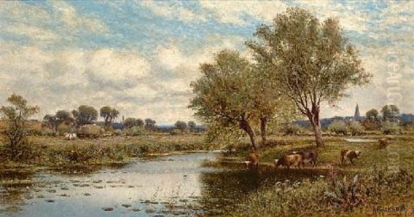 River Landscape With Haymakers - view 1