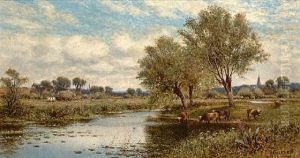 River Landscape With Haymakers