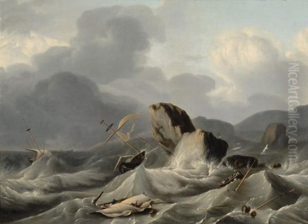 Shipwreck On A Rocky Coast - view 1