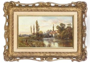 Iffley On Thames (+ A Norfolk River; Pair) by Alfred Augustus Glendening Sr.