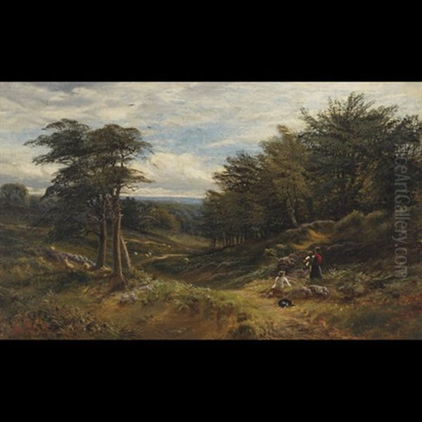 Shepherd Family Guarding The Flock From The Hills - view 1