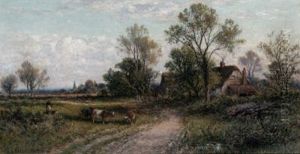 Country Lane With Cattle