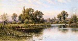 Medmenham Abbey by Alfred Augustus Glendening Sr.