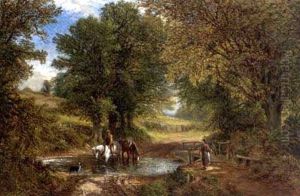 A Chance Meeting At The Ford by Alfred Augustus Glendening Sr.