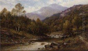 An Angler On The Bank Of A River An Angler On The Bank Of A River